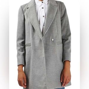 TOPSHOP Petite Meg Coat | Grey | Size 4